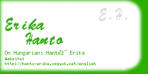 erika hanto business card